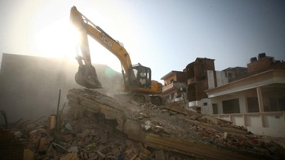 Foto Penghancuran Rumah Tokoh Islam di India Gegara Demo Nupur Sharma