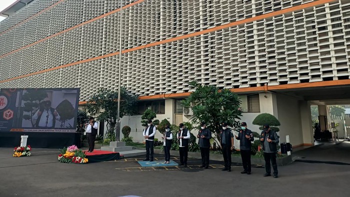 Apel pengawasan Pemilu 2024 di Bawaslu RI (Karin-detikcom)