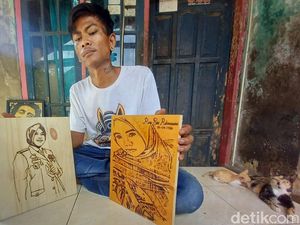 Kisah Asep, Anak Jalanan Subang yang Mahir Bikin Lukisan Bakar