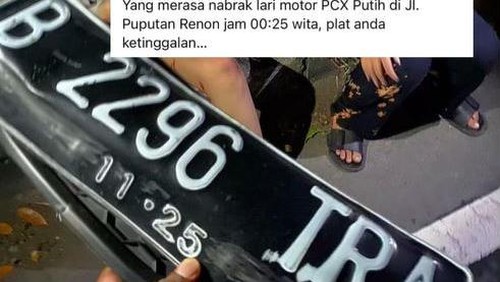 Foto dua orang wanita korban tabrak lari di Denpasar, Bali, viral di medsos. Pelat mobil penabrak malah tertinggal di lokasi tabrakan di kawasan Renon.