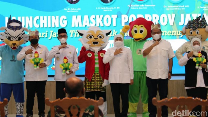 Gubernur Khofifah luncurkan maskot Porprov Jatim ke-7
