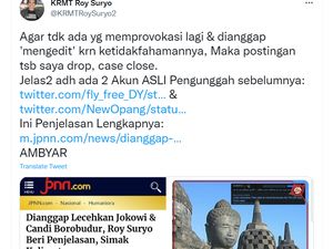 Heboh Roy Suryo dan Unggahan Foto Stupa Borobudur Mirip Jokowi