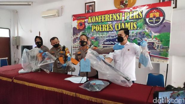 Ekspos penangkapan geng motor di Ciamis.
