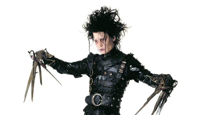 Johnny Depp saat berperan sebagai Edward Scissorhands.