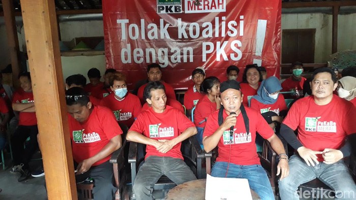 Kelompok PKB Merah menolak koalisi dengan PKS di Solo. Rabu (15/6/2022).