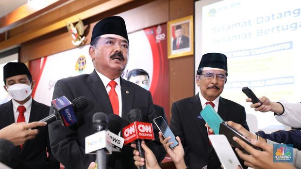 Menteri Agraria dan Tata Ruang/Kepala Badan Pertanahan Nasional (ATR/BPN), Hadi Tjahjanto. (CNBC Indonesia/ Tri Susilo)