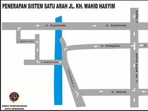 Catat! Jalan KH Wahid Hasyim Semarang Berlaku Satu Arah Mulai Besok