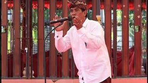 Peserta lomba mesatua Bali Pesta Kesenian Bali (PKB) ke-44 tahun 2022