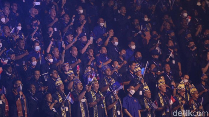 Partai NasDem gelar rapat kerja nasional di JCC, Jakarta, Rabu (15/6/2022). Rakernas dibuka oleh Ketua Umum Partai NasDem Surya Paloh.