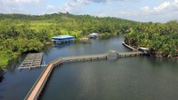 Foto udara suasana Kampung Yokiwa di Distrik Sentani Timur, Kabupaten Jayapura, Papua, Rabu (15/6/2022).