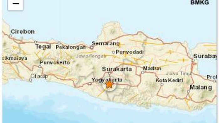 Gempa darat M 1,9 goyang Wonogiri, Kamis (16/6/2022) pukul 19.21 WIB