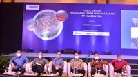 Direktur Utama Hillcon Hersan Qiu bersama komisaris dan direksi saat paparan publik rencana IPO di Jakarta.