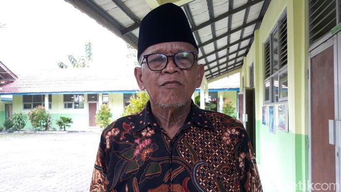 Mantan Dukuh Bongsren, Kertorejo, di SDN Bongsren Kabupaten Bantul, Kamis (16/6/2022).