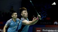Pram/Yere berhasil menguasai gim pertama dengan unggul 21-16 dari Lee Yang/Wang Chi-lin. Namun ganda putra peraih emas Olimpiade Tokyo itu berhasil menyamakan kedudukan dengan memenangkan gim kedua 17-21.