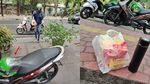 10 Potret Lucu Driver Ojol Saat Antar Makanan yang Bikin Ngakak