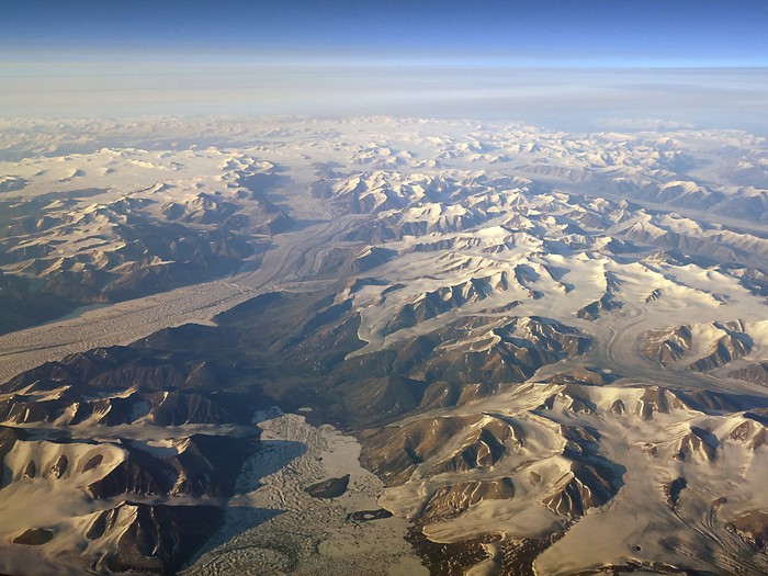 Kennedy Channel with beautiful glacial mountains.