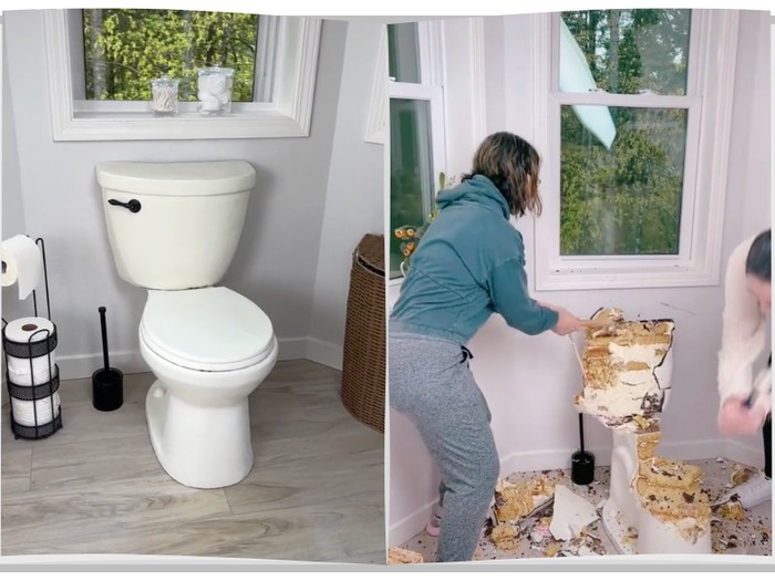 Pembuat Kue toilet tidak dibayar