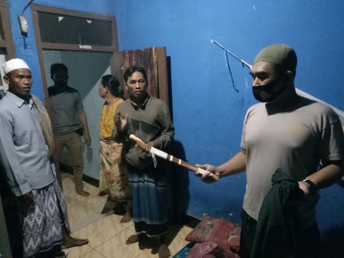 TKP dan barang bukti penebasan di Lombok Tengah diamankan Polisi.