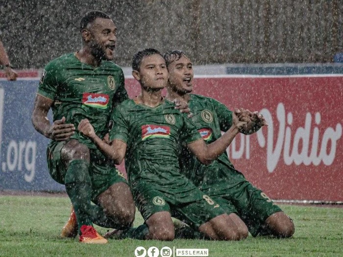 PSS Sleman menang 2-0 atas Persita Tangerang di Stadion Manahan Solo, Kamis (16/6/2022).