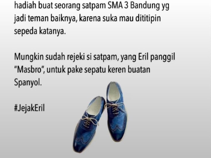 Tangkapan layar unggahan Ridwan Kamil.