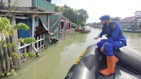 Kawasan Kalianak, Kecamatan Asemrowo, Surabaya yang terdampak banjir rob/Foto: Praditya Fauzi Rahman/detikJatim