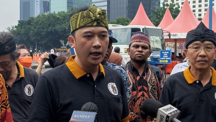 Ketua Umum Dharmapala Nusantara Kevin Wu di Polda Metro Jaya, Jakarta, Jumat (17/6/2022).