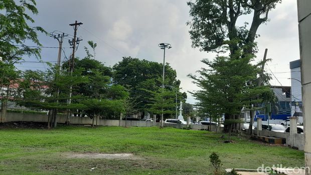 Kondisi Taman Lili Suheri Medan (Aldi/detikSumut)