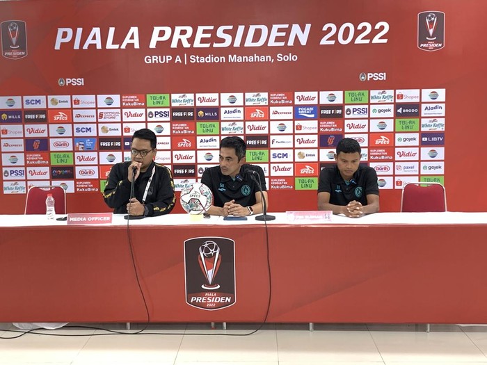 Konferensi pers tim PSS Sleman di Stadion Manahan Solo, Kamis (16/6/2022).
