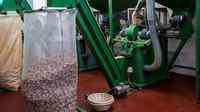 Tutup botol yang telah selesai diproduksi dimasukkan ke dalam karung plastik. Sejauh ini,  penghasil gabus terkemuka di dunia adalah Portugal.  