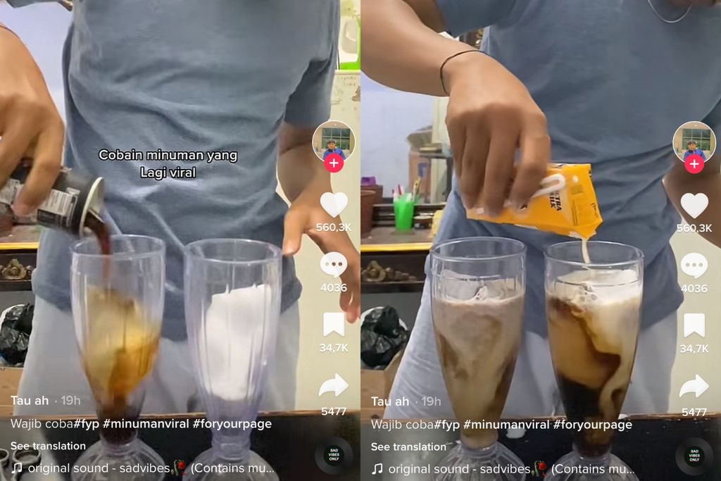 Kreasi minuman segar yang viral di TikTok