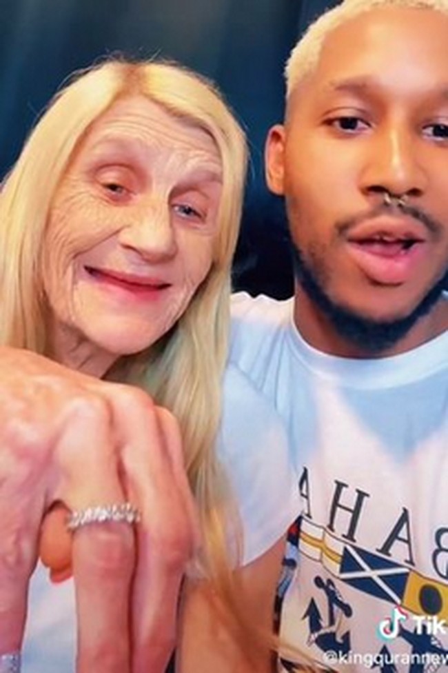 Pernikahan pasangan ini mendapat lampu hijau dari keluarga kedua belah pihak. Baik dari keluarga Qaran dan anak-anak Gran Cheryl.  Foto: Dok. TikTok @kingqurannewpage