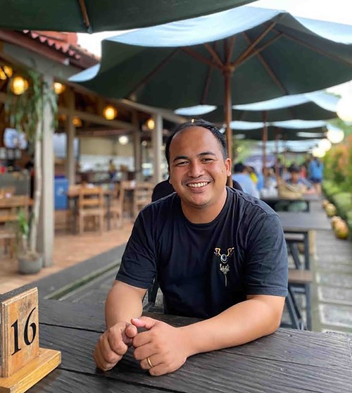 Pemilik warung Babi Guling Pande Egi, Pande Putu Anggia atau yang biasa dipanggil Dodo