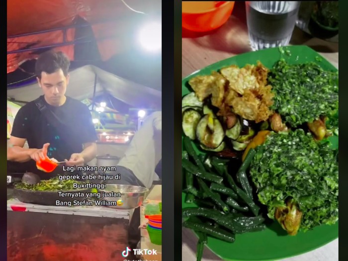Penjual ayam geprek mirip Stefan William