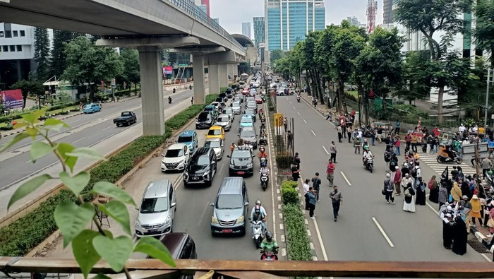 Suasana di depan Kedubes India (Karin-detikcom)
