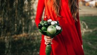 Dominan warna hijau, ada buah apel, cabe hijau, jamur, jalapeno, hingga bawang putih yang menarik. Foto: Facebook Valgomapuokste