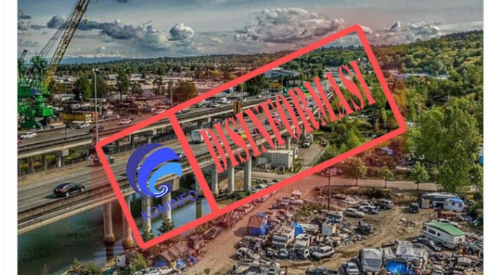 Unggahan foto yang ternyata hoax.