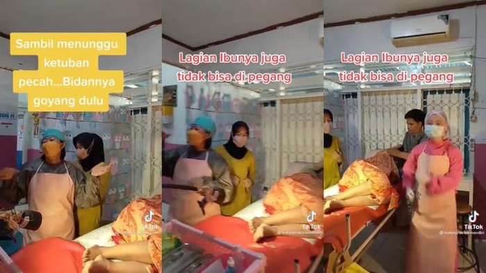 Viral bidan joget TikTok sambil menunggu ketuban pasien pecah