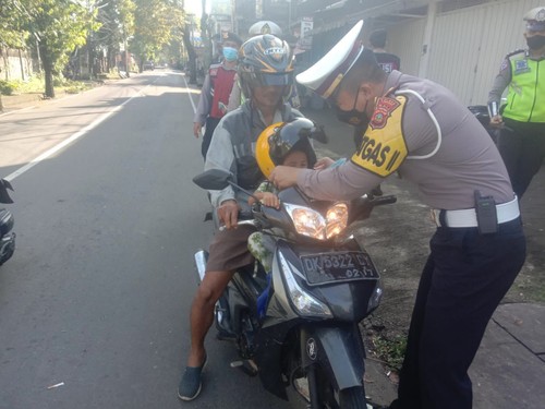Operasi Patuh Agung 2022 yang dilaksanakan Satlantas Polres Tabanan.