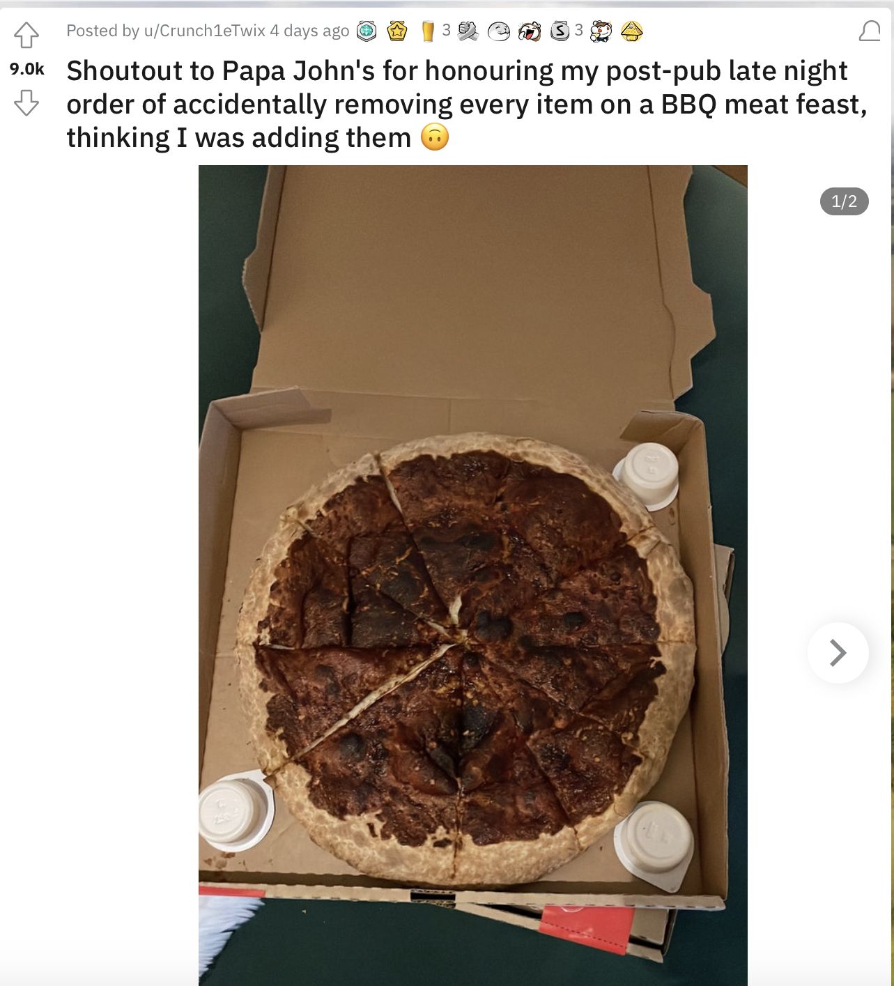 Pria salah pesan pizza