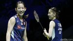 Senyum Ceria Ganda Putri Jepang Usai Tembus Final Indonesia Open