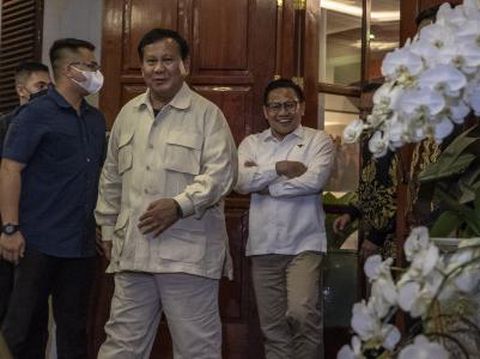 Ketum PKB Muhaimin Iskandar (Cak Imin) menemui Ketum Gerindra Prabowo Subianto di Kertanegara, Jakarta Selatan (ANTARA FOTO/Muhammad Adimaja/wsj)