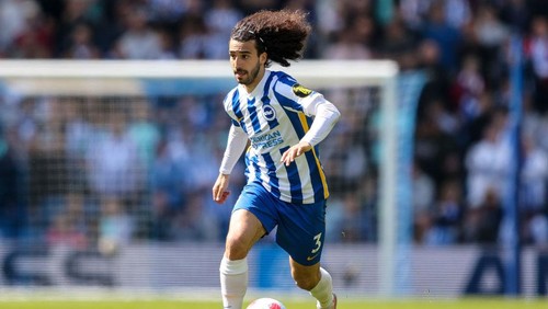 BRIGHTON, ENGLAND - APRIL 24: Marc Cucurella of Brighton & Hove Albion during the Premier League match between Brighton & Hove Albion and Southampton at American Express Community Stadium on April 24, 2022 in Brighton, England. (Photo by Robin Jones/Getty Images)