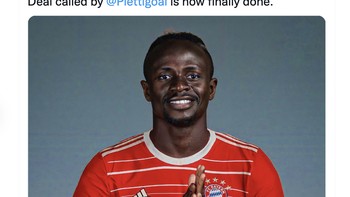 Akun Fabrizio Romano telah memastikan Sadio Mane akan bergabung dengan Bayern Munich setelah dua klub bertemu. Mane sepakat dengan kontrak selama 3 tahun. Foto: Instagram