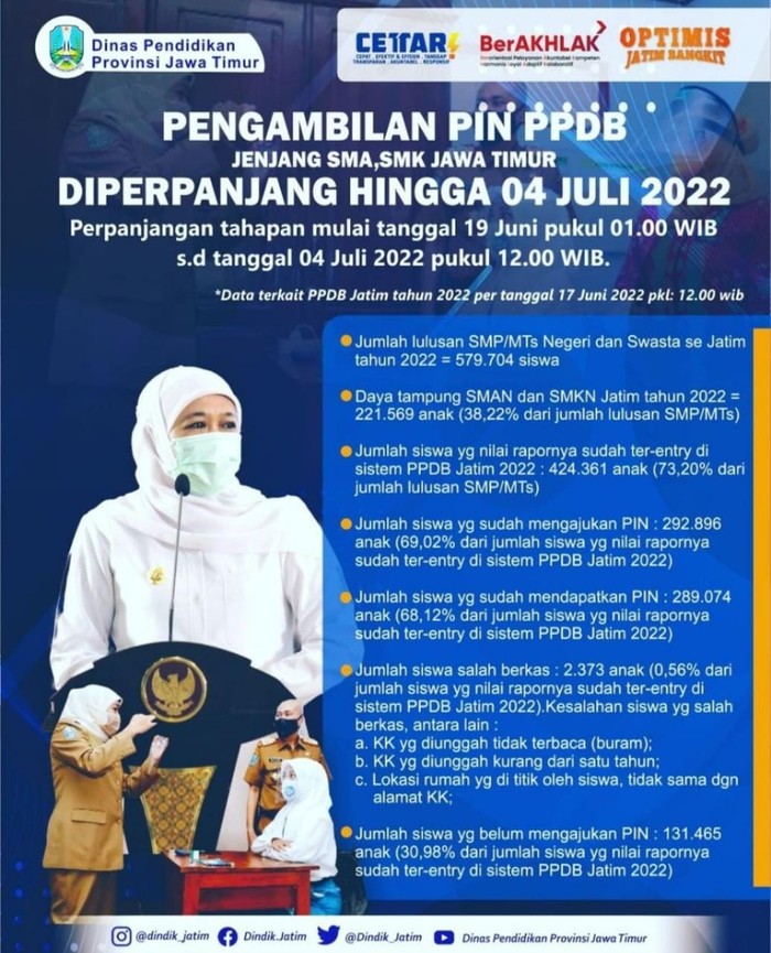 pengambilan pin ppdb jatim