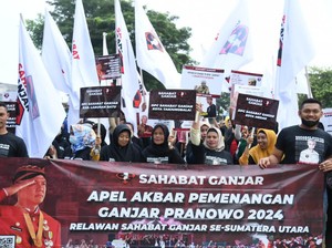 Relawan Pendukung Ganjar Pranowo Gelar Apel Akbar di Sumut dan Jabar