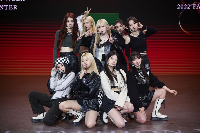SEOUL, SOUTH KOREA - MARCH 10: In this image released on March 18, Shen Xiaoting, Huening Bahiyyih, Kim Chaehyun, Kang Ye-seo, Seo Youngeun, Ezaki Hikaru, Kim Dayeon, Choi Yu-jin, Sakamoto Mashiro from Kep1er (K-pop idol group) are in the prerecorded opening show of Seoul Fashion Week 2022 AW on March 10, 2022 in Seoul, South Korea. (Photo by Justin Shin/Getty Images)