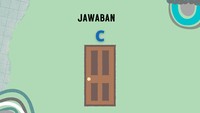 Jawabannya adalah C atau gambar pintu.