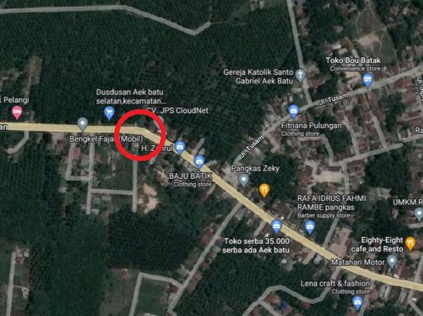 Ini Lokasi Tabrakan Maut 2 Bus di Jalinsum Labusel, Sumut