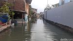 Penampakan Banjir Rob di Pelabuhan Semarang Sore Ini
