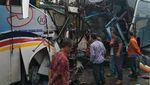 Penampakan 2 Bus yang Terlibat Kecelakaan Maut di Labusel